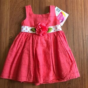 Youngland Toddler Girls Coral Pink Sleeveless Dress Size 2T